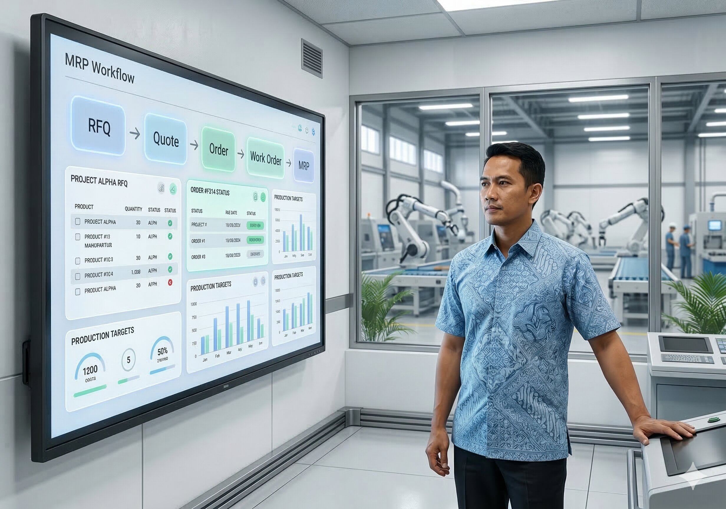 Mwnggunakan MRP Generasi Terbaru dari Labamu, membuat operasi di pabrik kamu lebih terintegrasi dengan divisi lain. Sehingga jauh lebih efisien daripada MRP Lama yang berdiri sendiri-sendiri.