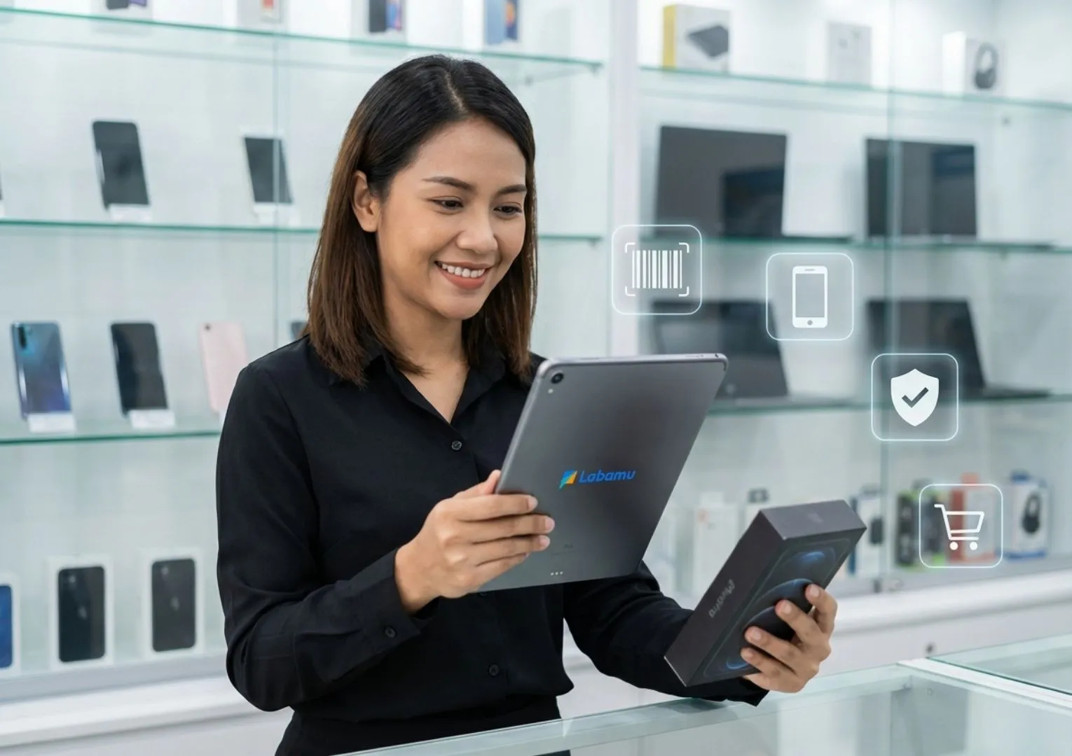 aplikasi kasir labamu toko smartphone