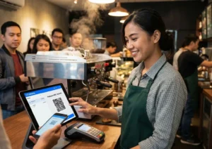 barista cafe menggunakan labamu aplikasi kasir coffee shop terbaik
