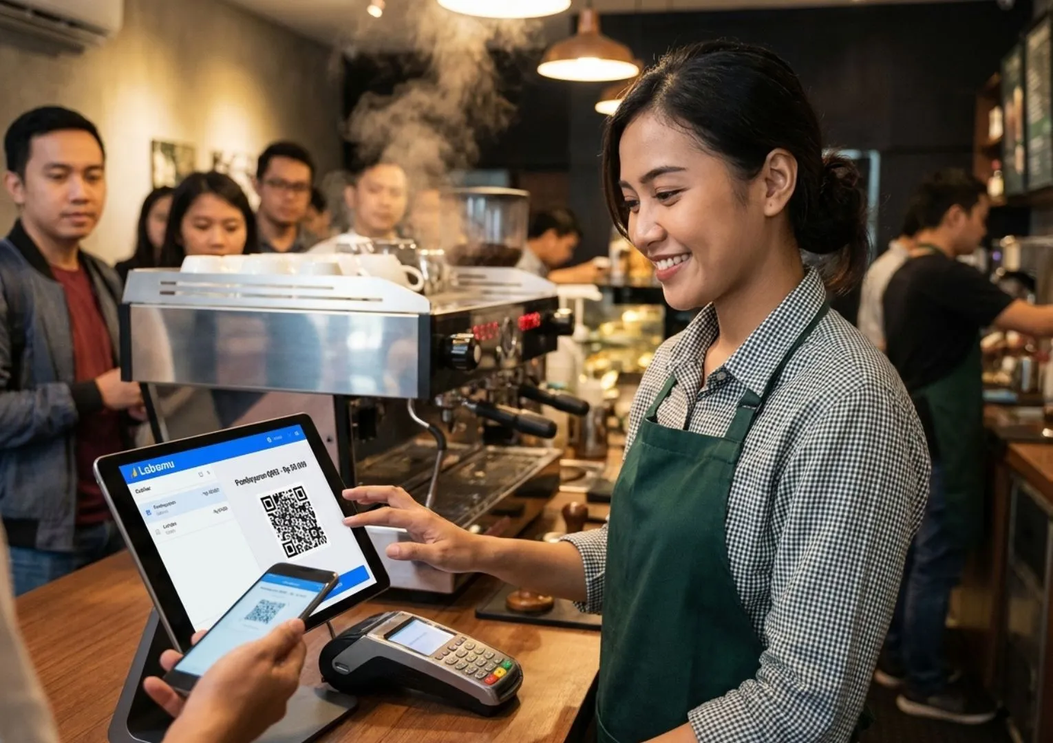 barista cafe menggunakan labamu aplikasi kasir coffee shop terbaik