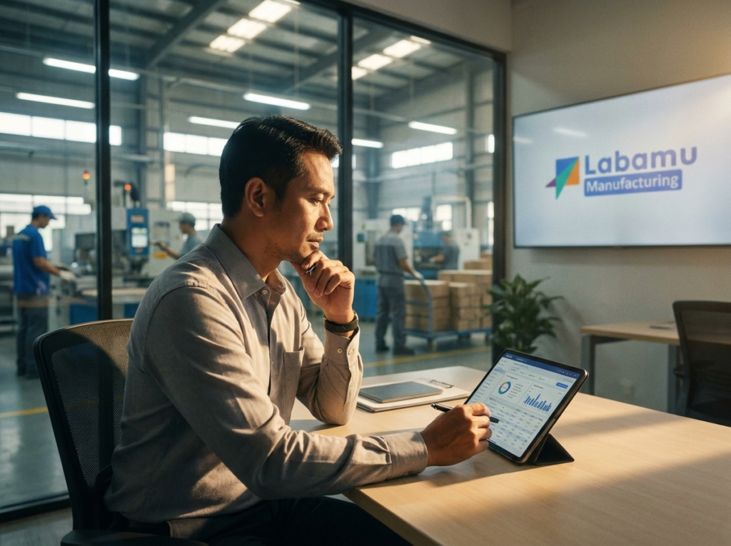 staff purchasing adalah lebih mudah bahan produksi dengan Labamu Manufacturing