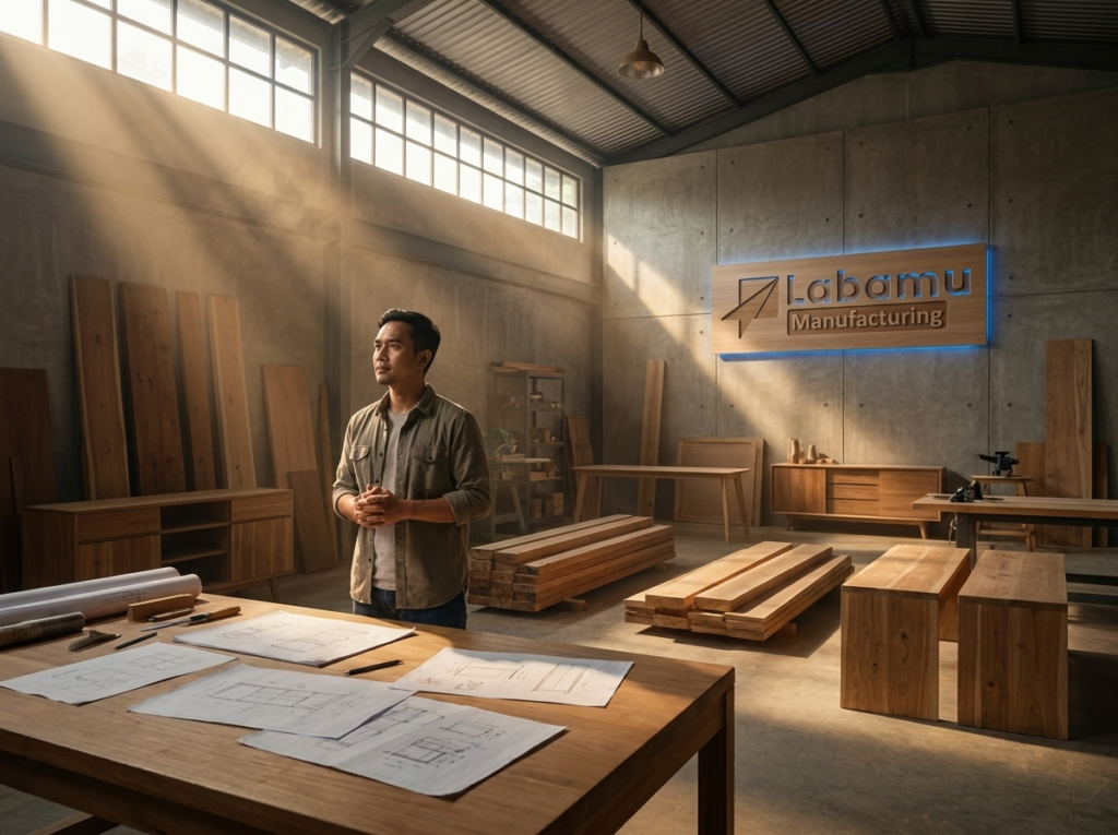 Material Requirements Planning produksi pabrik dengan Labamu Manufacturing