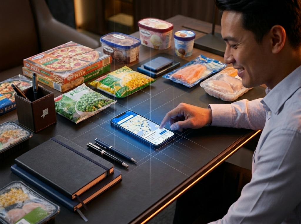 distribusi pabrik frozen food