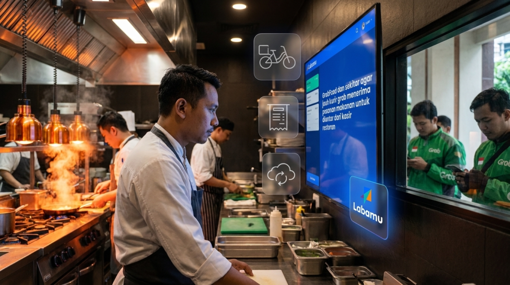 restaurant management system integrasi grabfood
