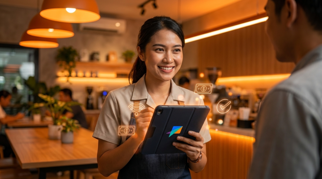 tugas server restoran menggunakan labamu rms