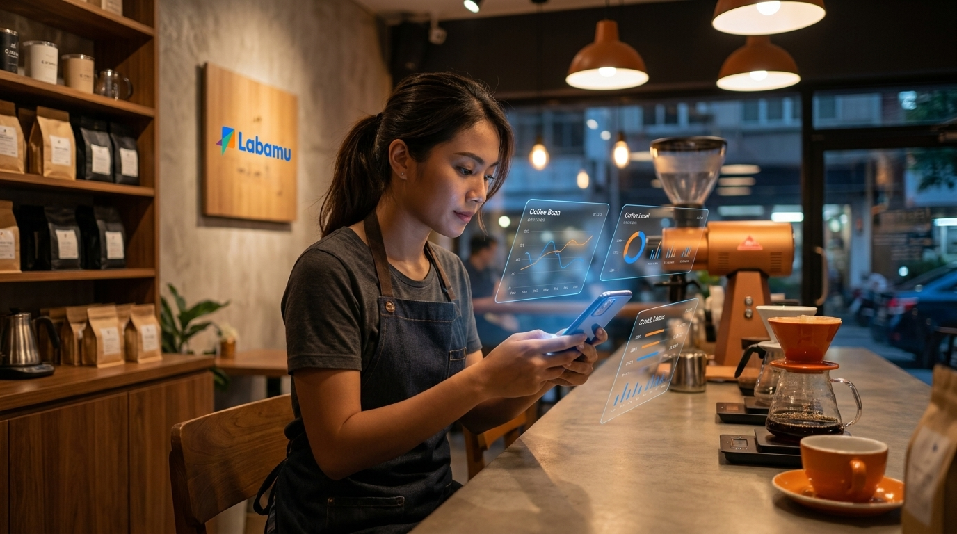 aplikasi kasir cafe laporan pos labamu