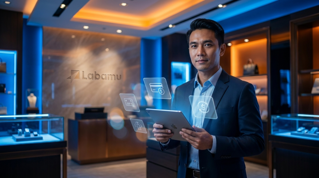 aplikasi toko perhiasan dengan Labamu Pos