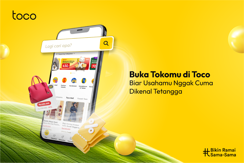 Mulai buat toko online mu di Toco