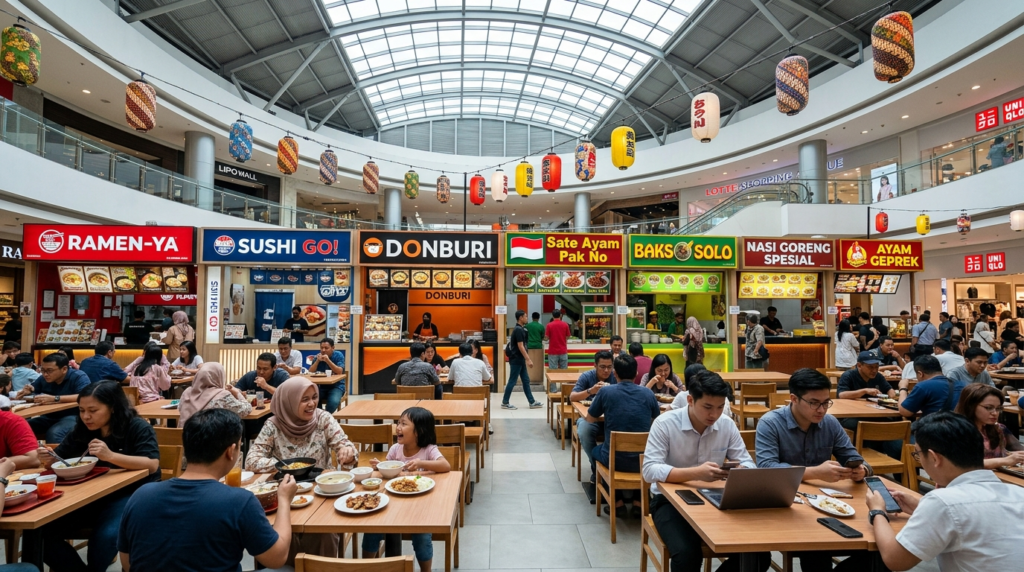 ilustrasi food court jakarta barat