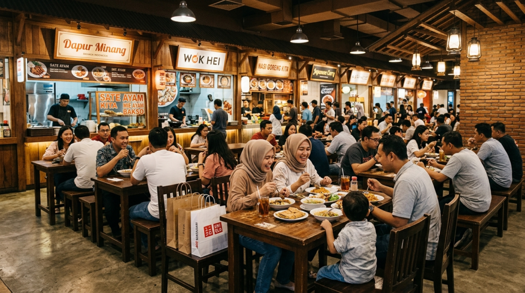 ilustrasi food court jakarta selatan