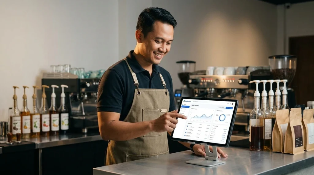 franchise kopi modal kecil dan aplikasi kasir labamu